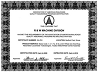 AAR Certificate